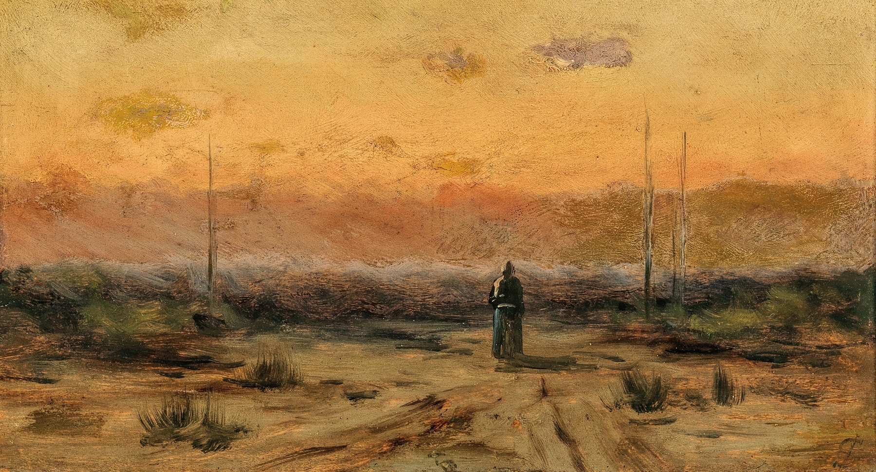A Woman at the Seaside at Dawn, by Jakub Schikaneder, public domain