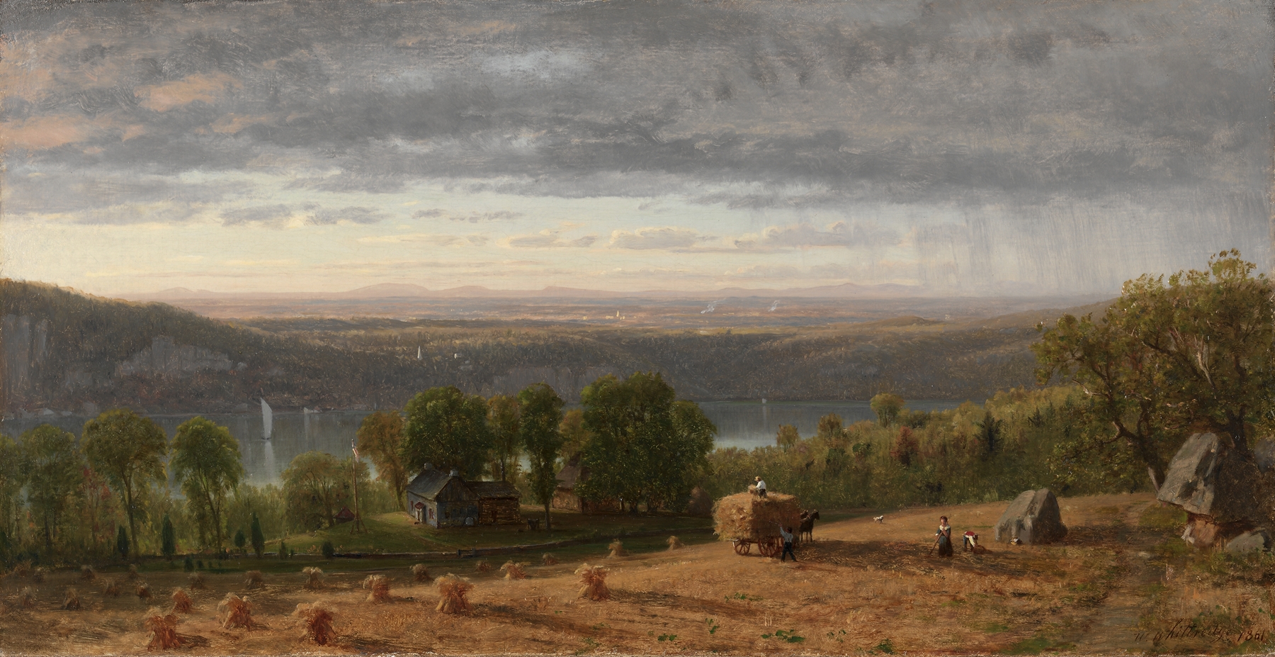 Landscape with Haywain, by Worthington Whittredge, public domain