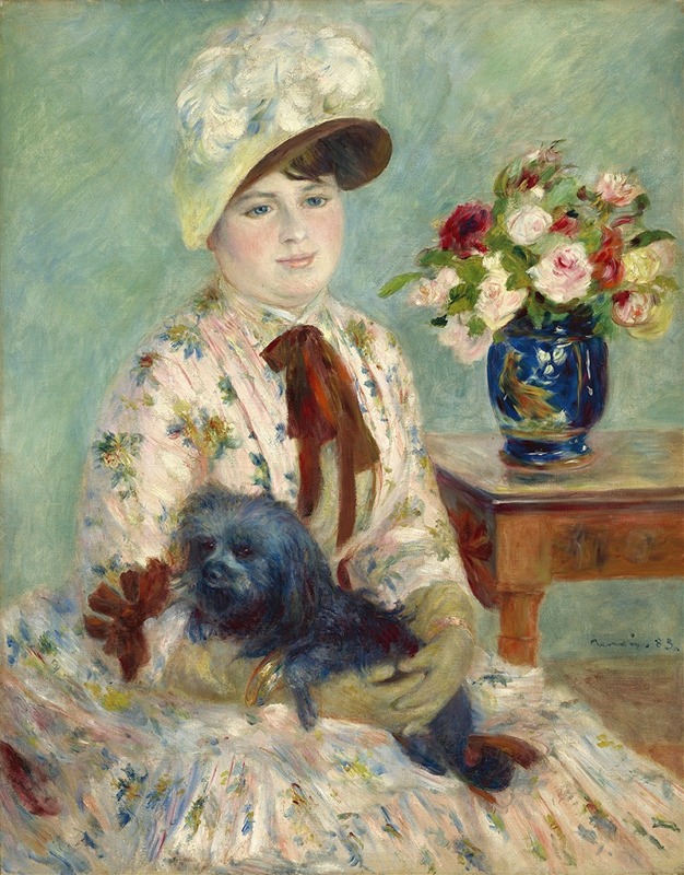 A portrait of Mlle Charlotte Berthier by Pierre-Auguste Renoir.