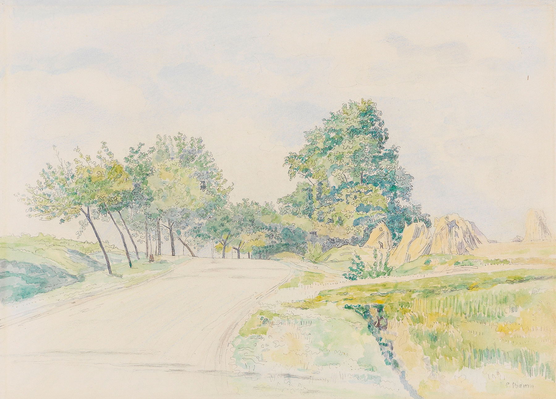 Weg nach Neustadt im Frühherbst, by Paul Baum, public domain
