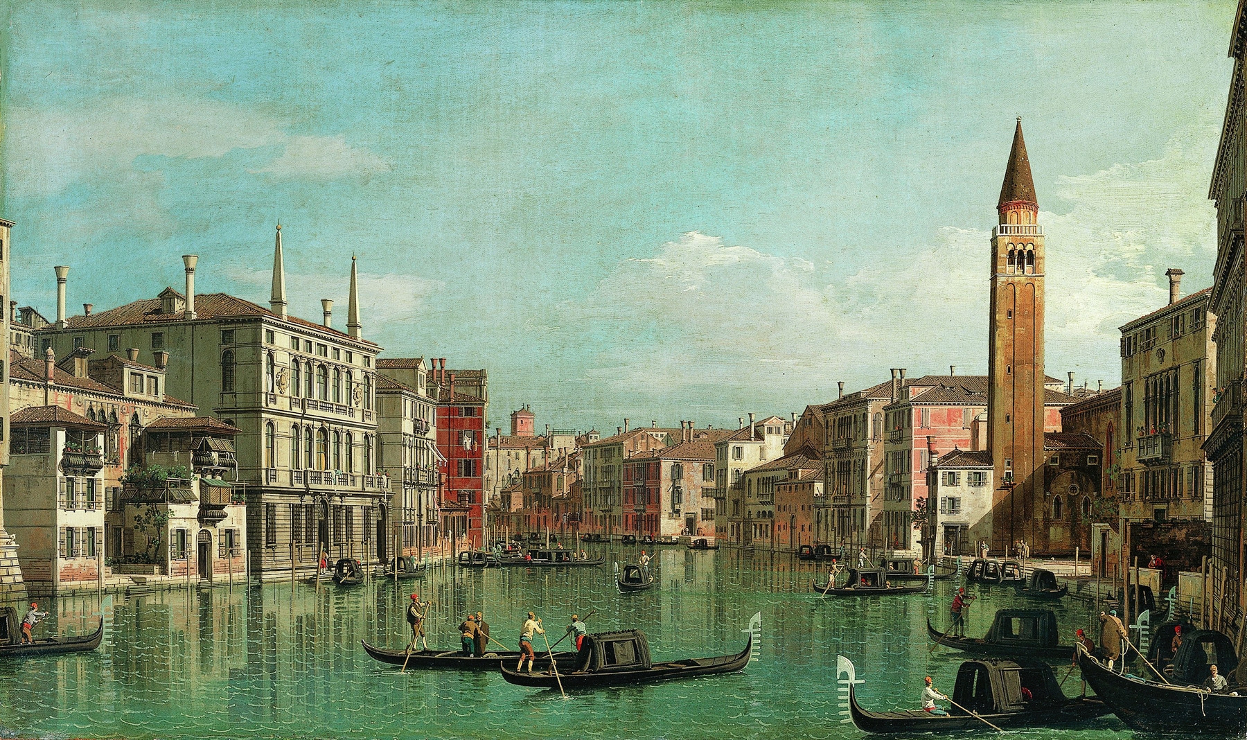 The Grand Canal, Venice, looking southeast, oil painting by Canaletto