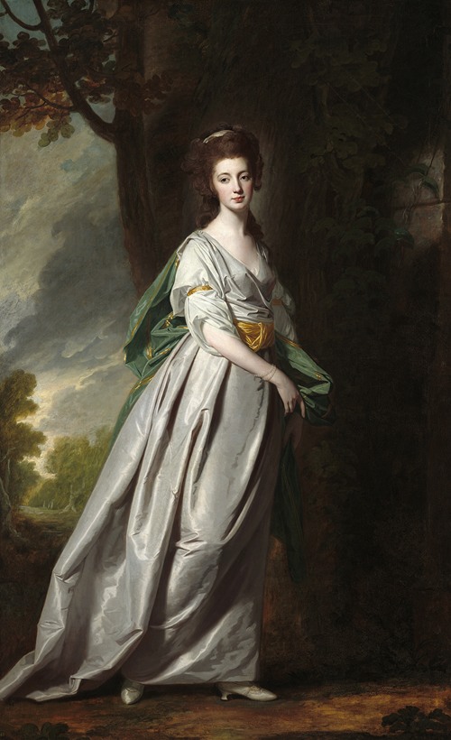 A portrait of Mrs. Thomas Scott Jackson by George Romney.