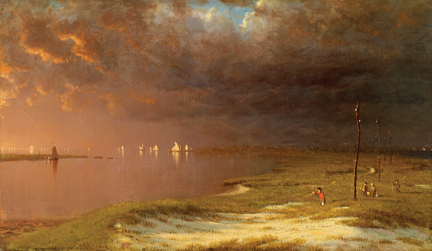 The Mouth of the Shrewsbury River, oil on canvas by Sanford Robinson Gifford