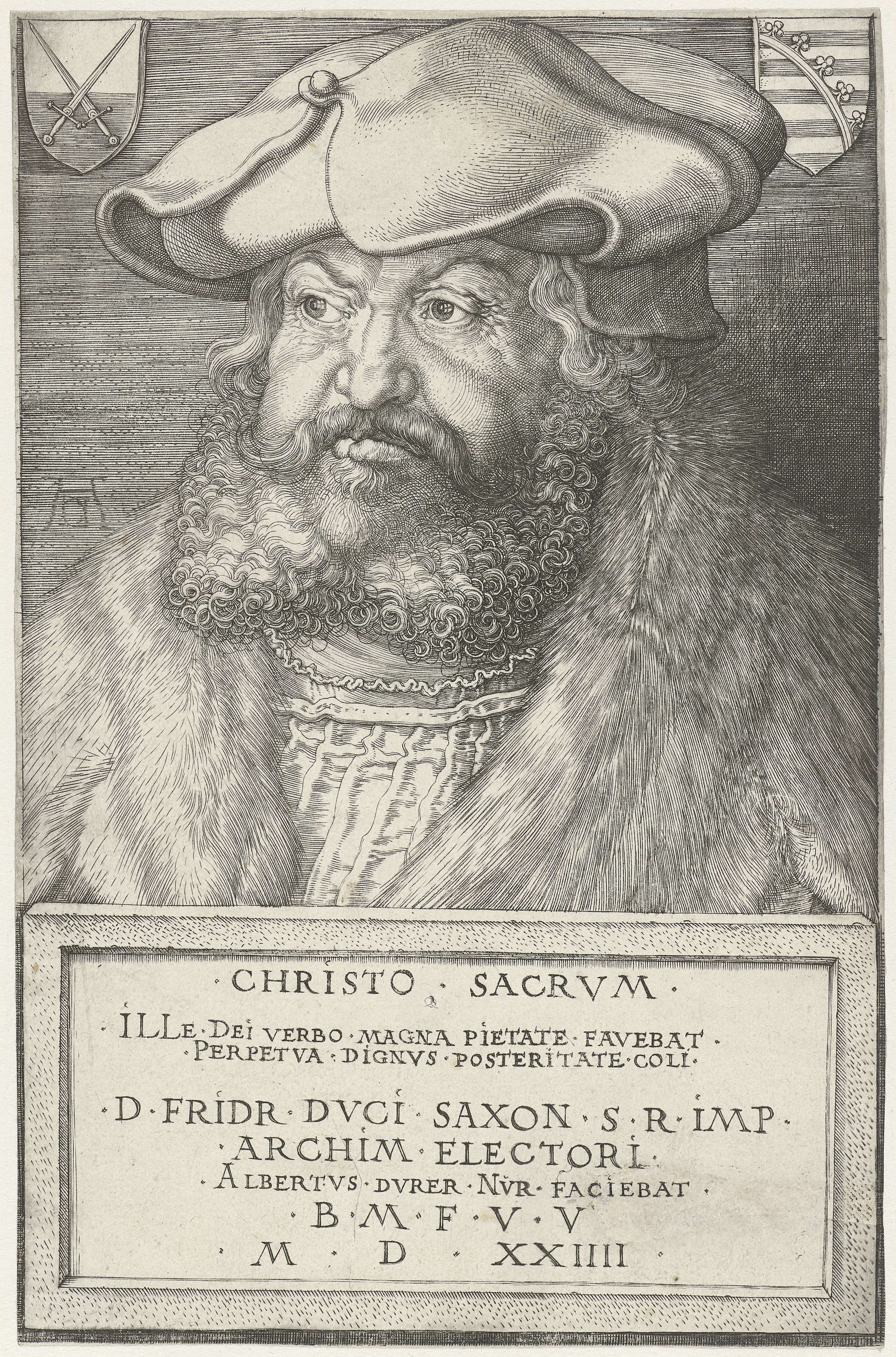 Portret van Frederik III de Wijze, keurvorst van Saksen, by Albrecht Dürer, public domain