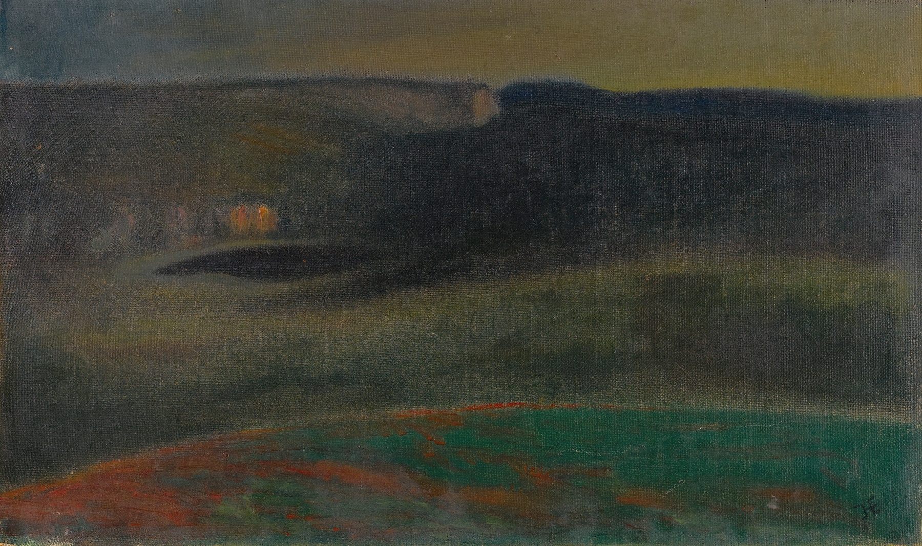 Landscape of mountains in Juvrastolen, Telemark by Halfdan Egedius, oil painting