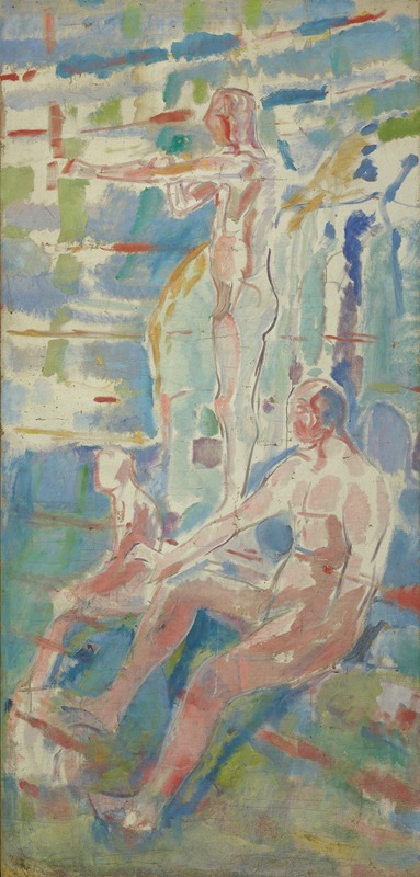 Edvard Munch's 'Men Turned towards the Sun' captures figures basking in sunlight.