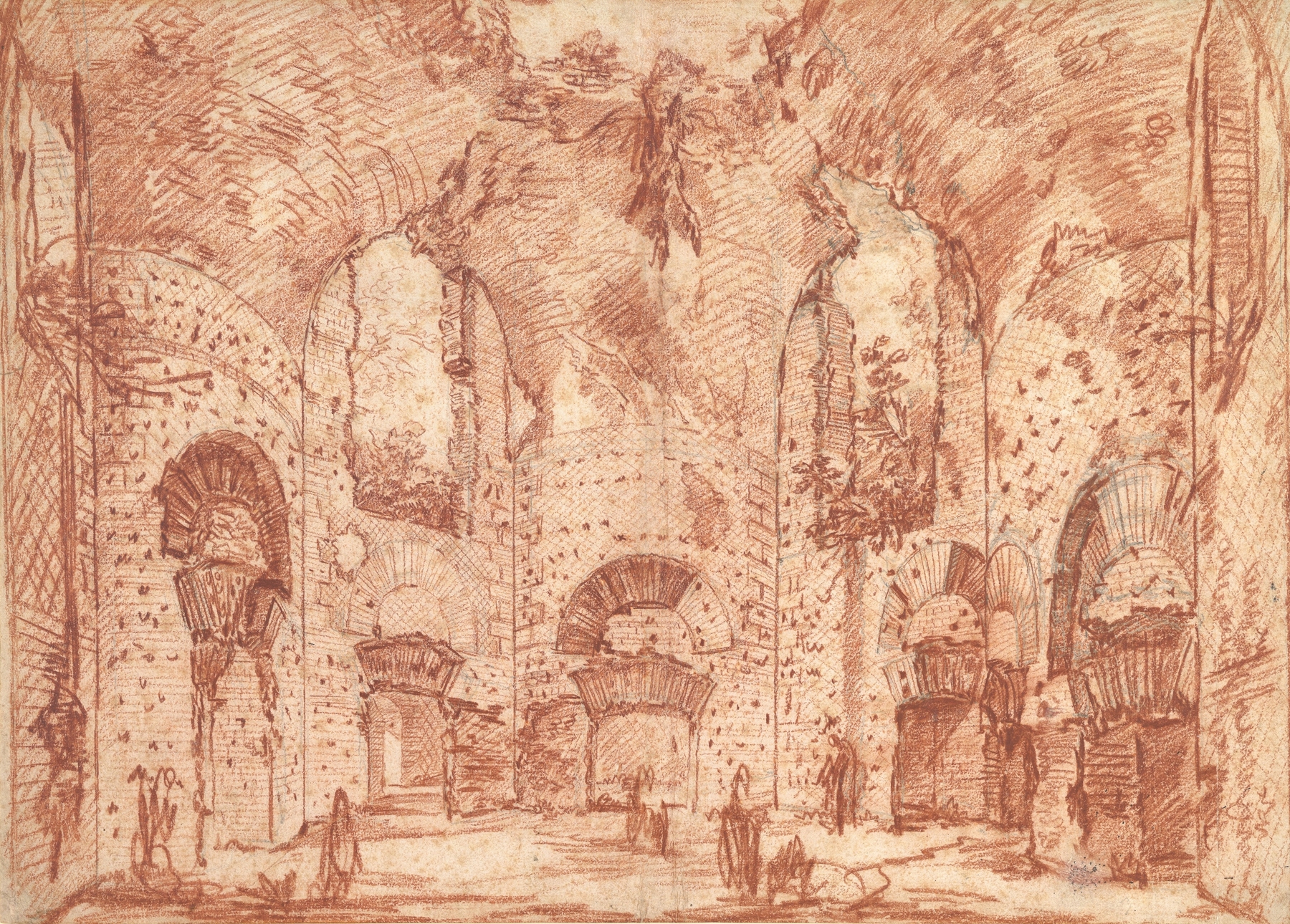 The Octagonal Room in the Small Baths at the Villa of Hadrian (Tivoli), by Giovanni Battista Piranesi, public domain