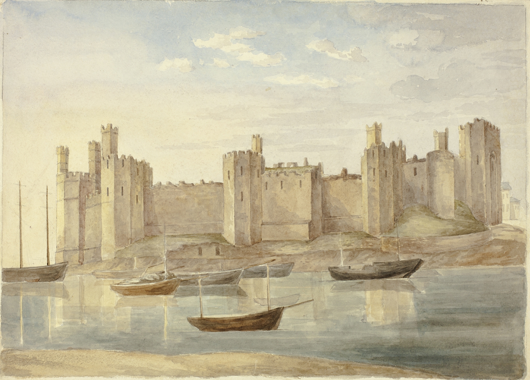 Caernarvon Castle, by Elizabeth Murray, public domain