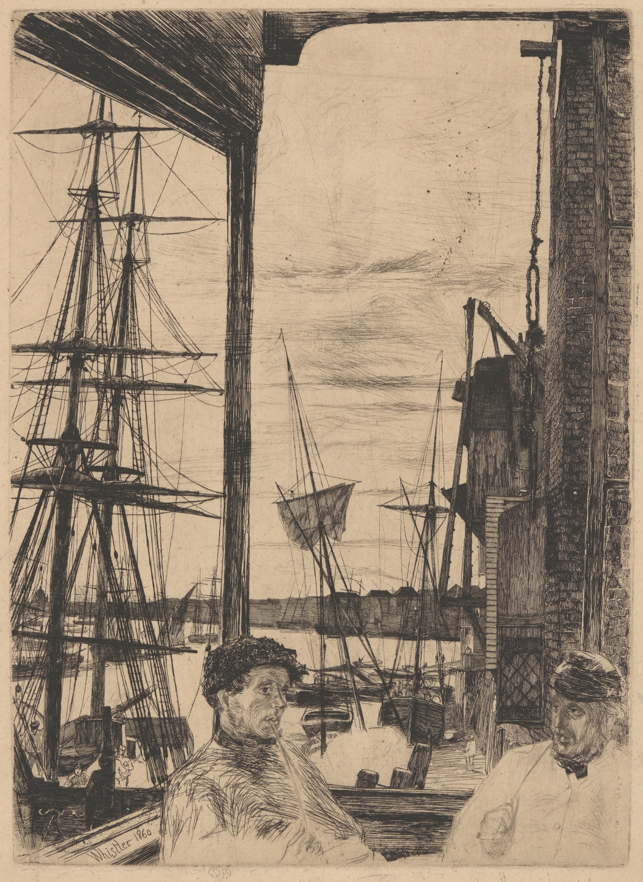 Rotherhithe, by James Abbott McNeill Whistler, public domain