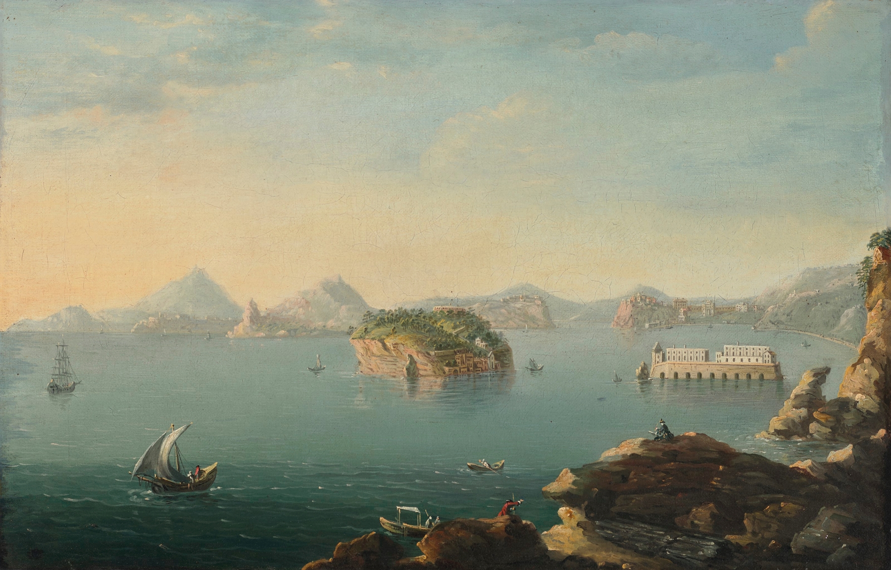 Landscape of The Bay of Naples by Pietro Antoniani, medium unknown