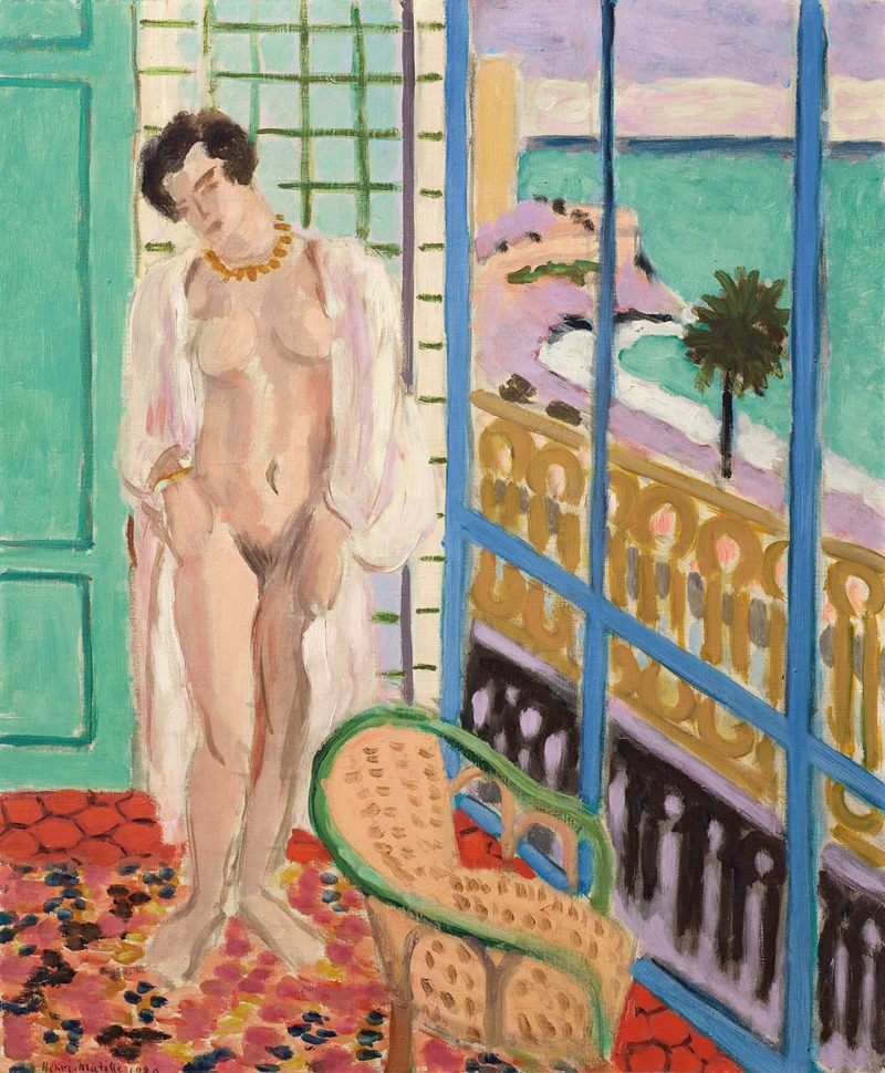 Henri Matisse's 'Nu à la fenêtre' features a nude figure by a window.