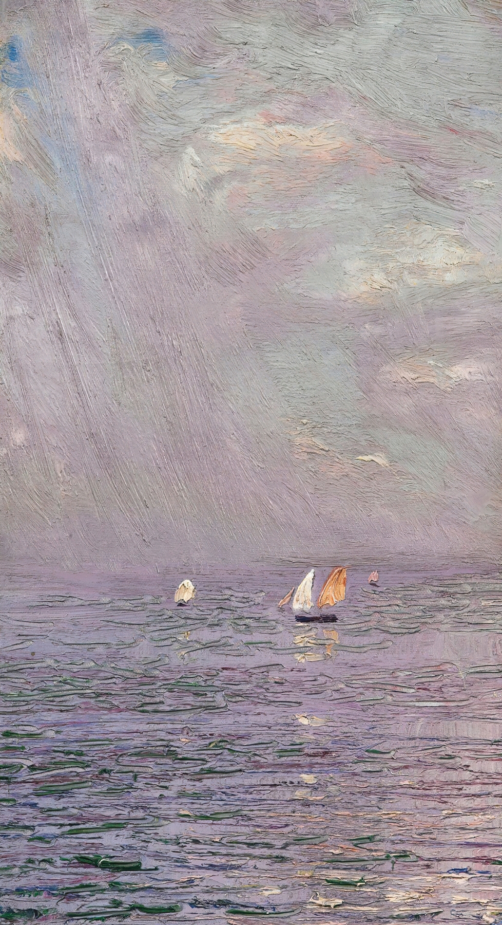 Oil on canvas by Nikolai Nikanorovich Dubovskoy depicting a vibrant sea with waves.