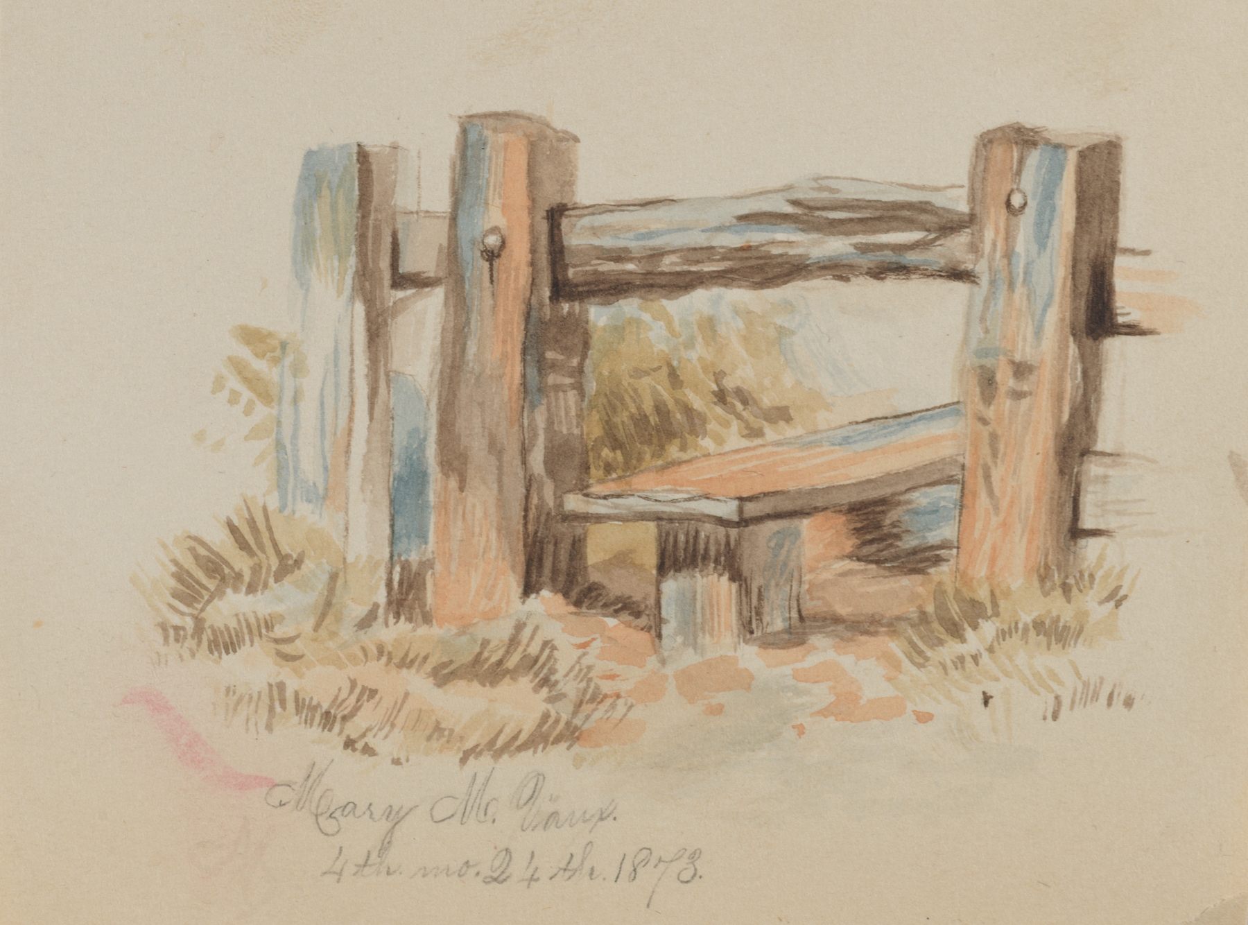 Stile, by Mary Vaux Walcott, public domain