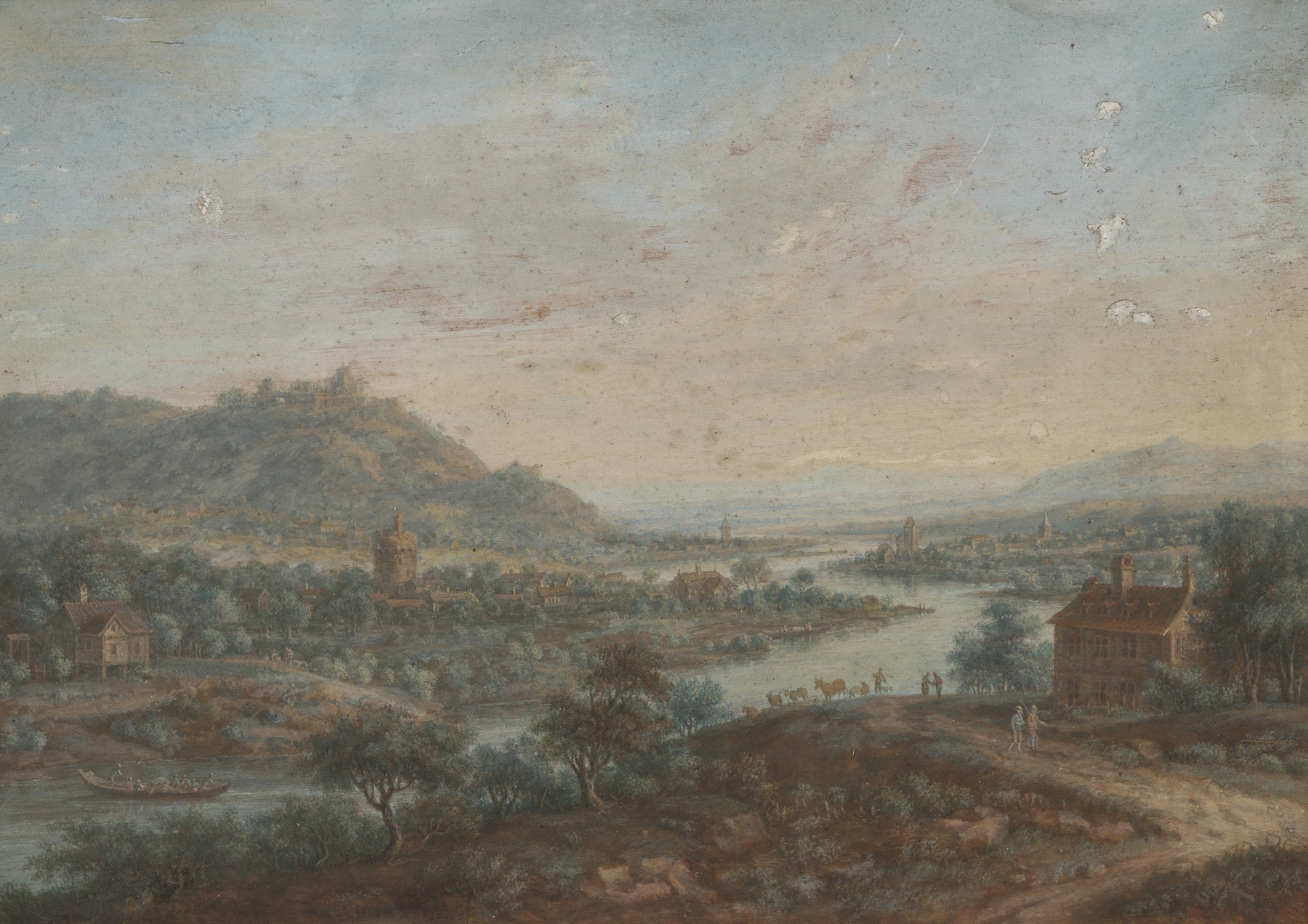 Landscape with the River Main, oil on canvas by Jakob Bürgi