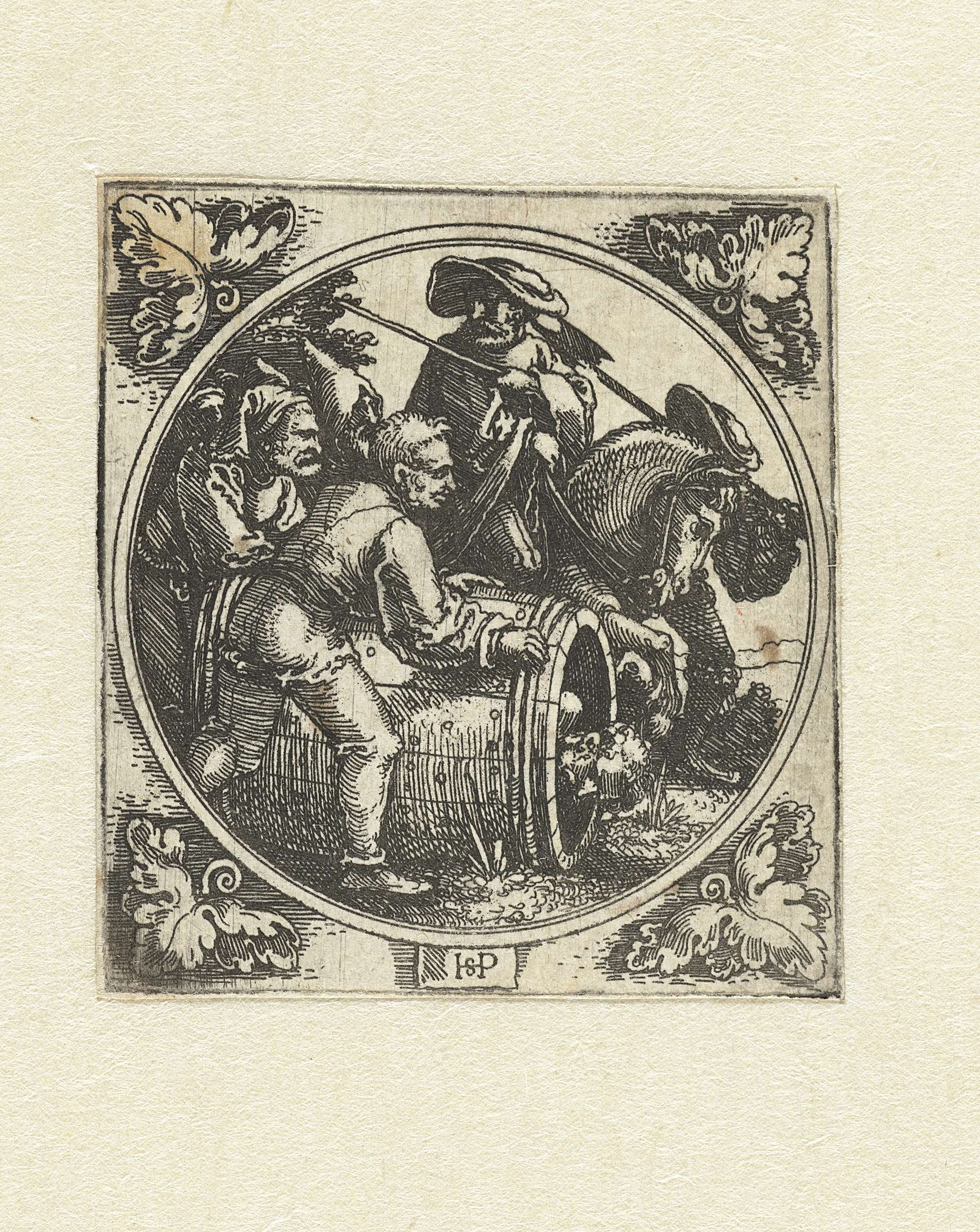 Marcus Atilius Regulus in ton gestopt door Carthagen, by Hans Sebald Beham, public domain