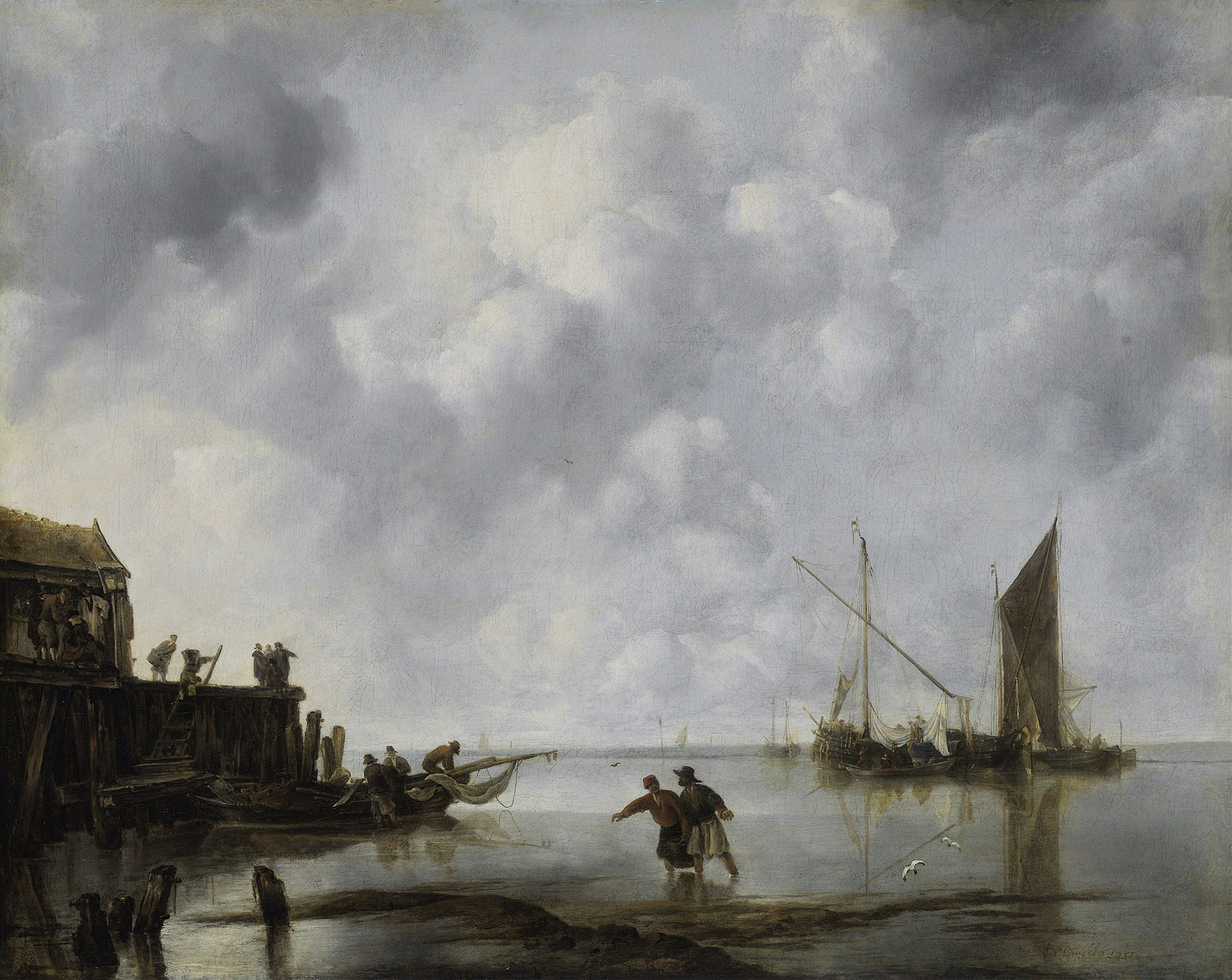 Fishing Boats in a Calm, by Jan van de Cappelle, public domain