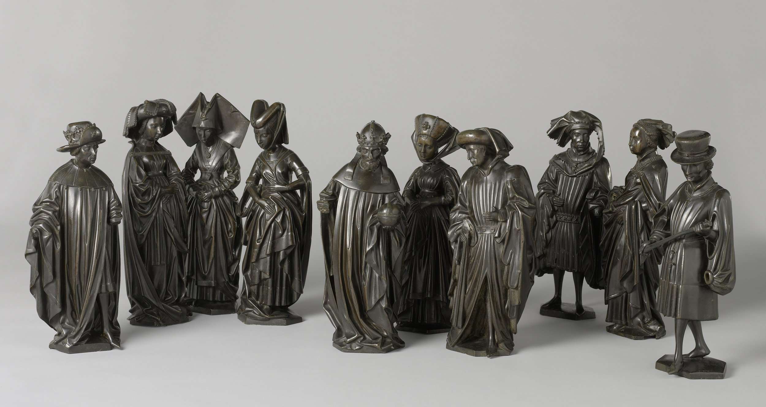Bronze weepers from the tomb of Isabella of Bourbon by Borman workshop