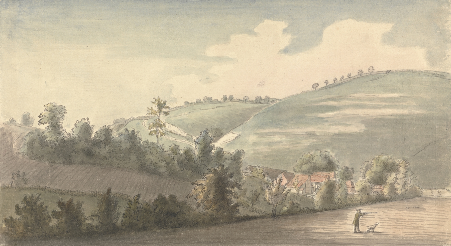 Quarry House near Bletchingley, Surrey by Capt. Francis Grose, watercolor on paper
