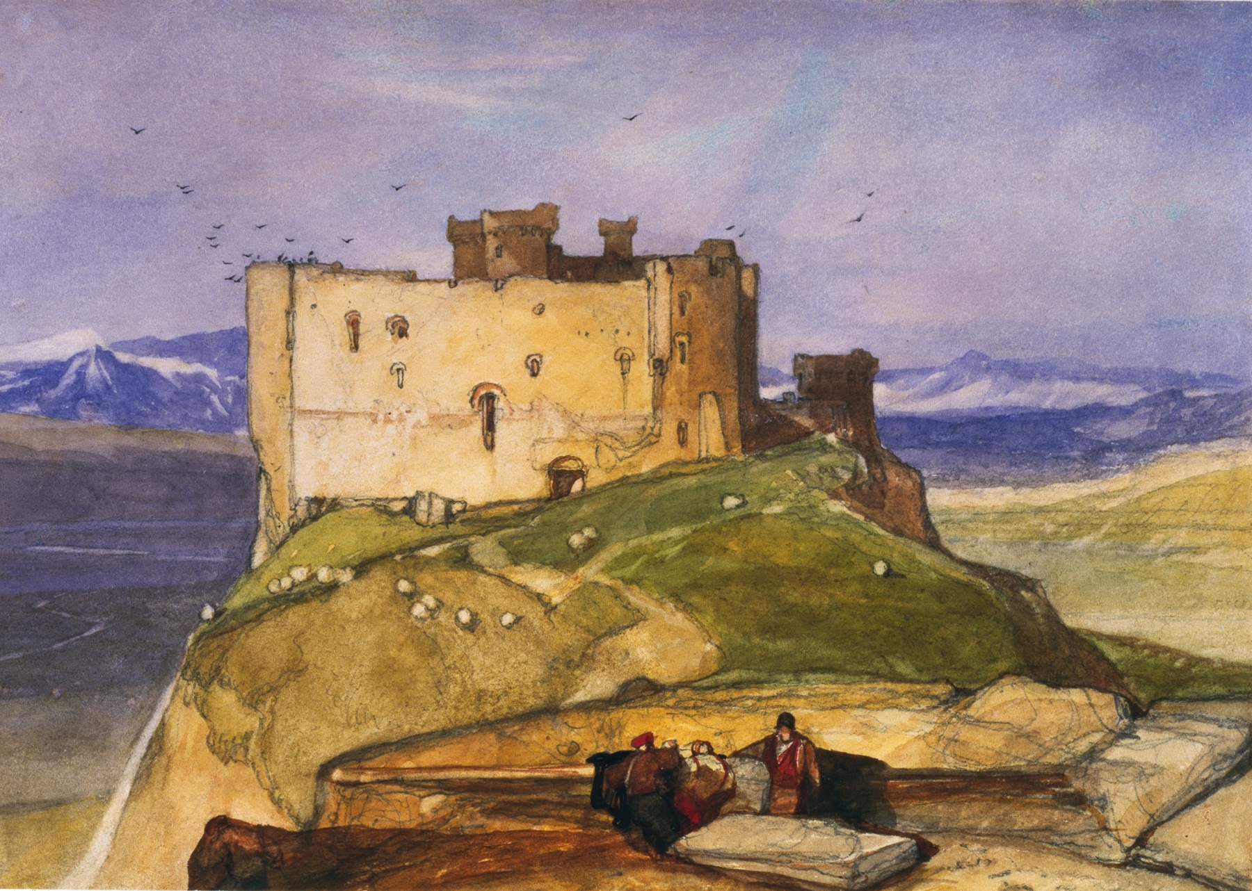 Harlech Castle, by John Sell Cotman, public domain