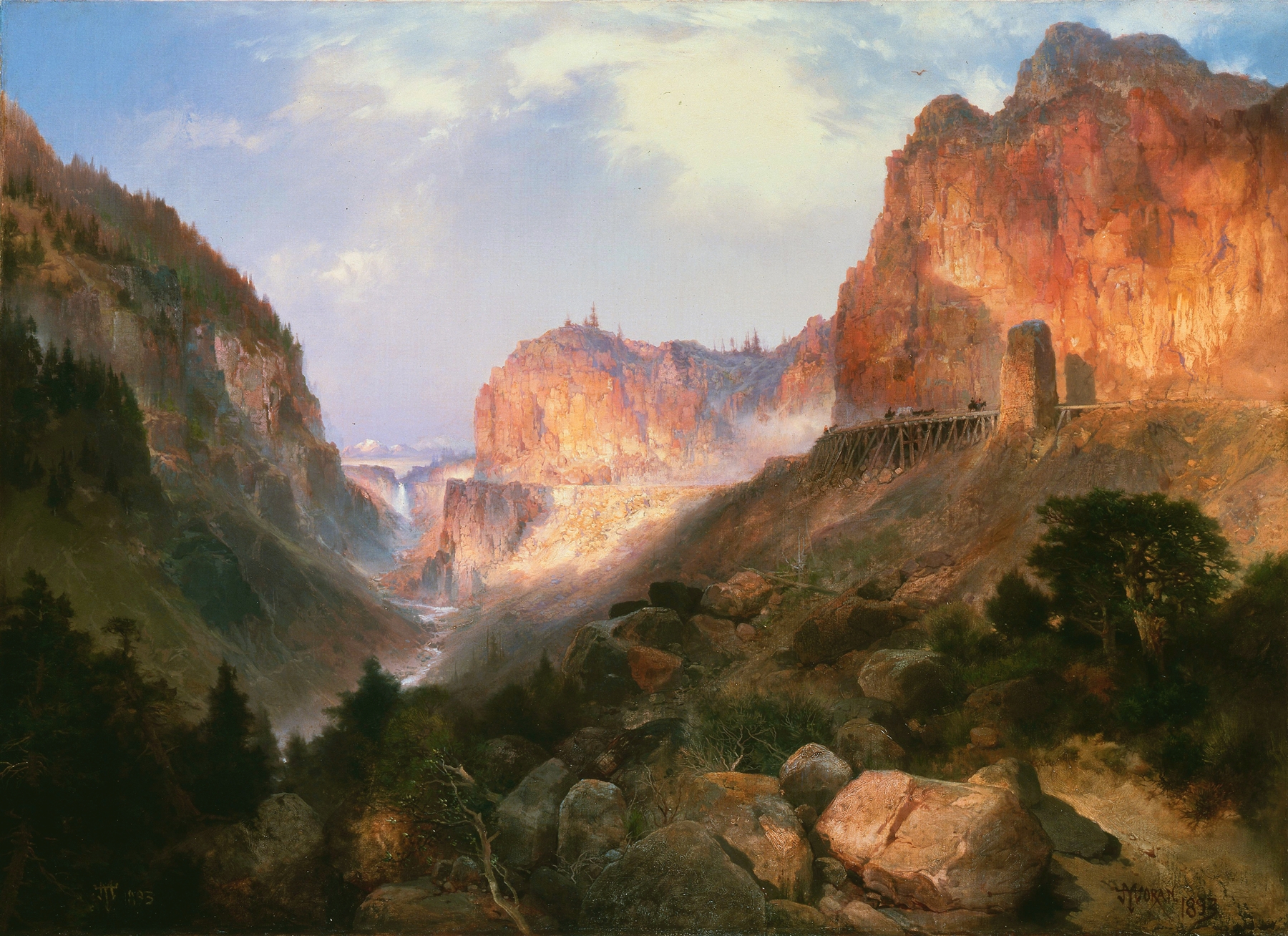 Golden Gate, Yellowstone National Park, by Thomas Moran, public domain