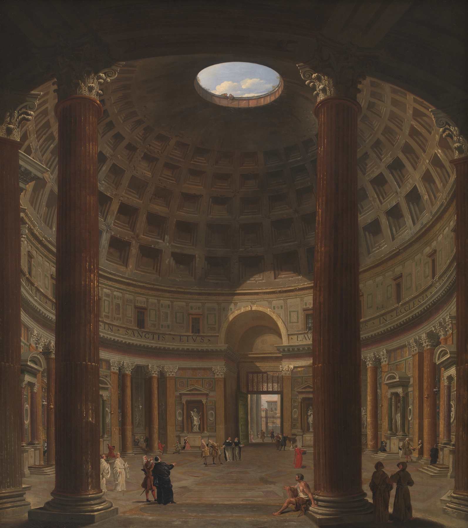 Interior Of The Pantheon, Rome, by Giovanni Paolo Panini, public domain