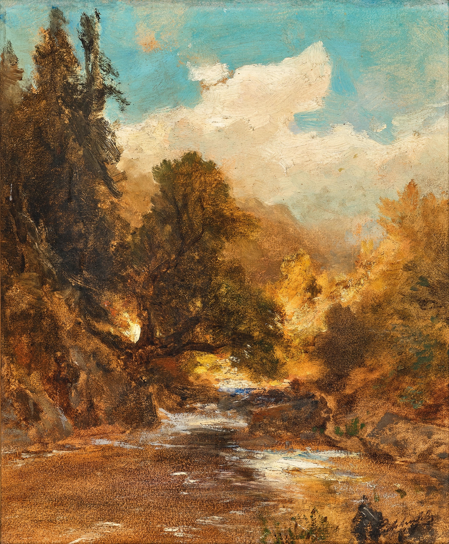 Mountain stream, by Eduard Peithner von Lichtenfels, public domain