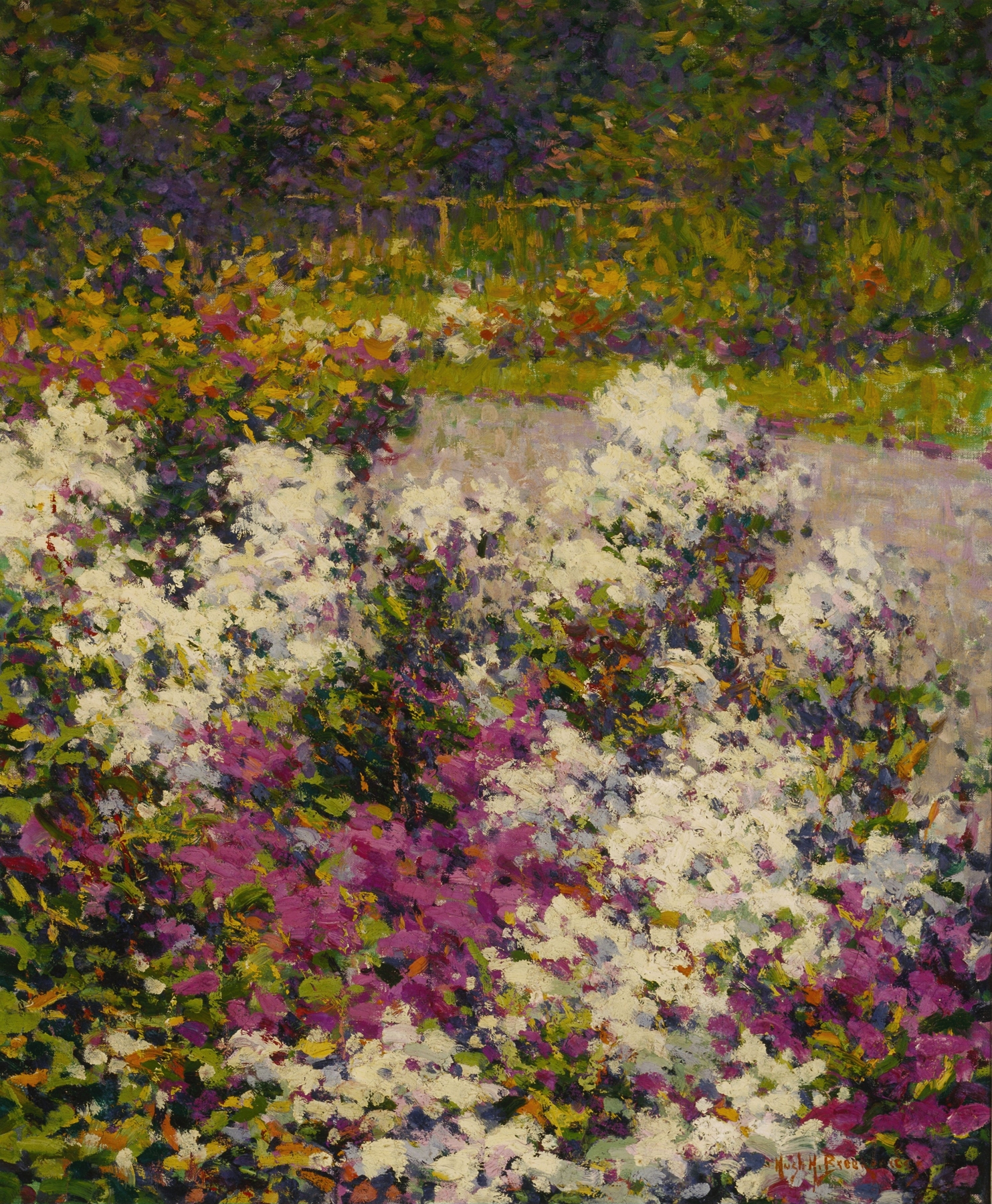 White Phlox by Hugh Henry Breckenridge, oil painting featuring vibrant phlox flowers