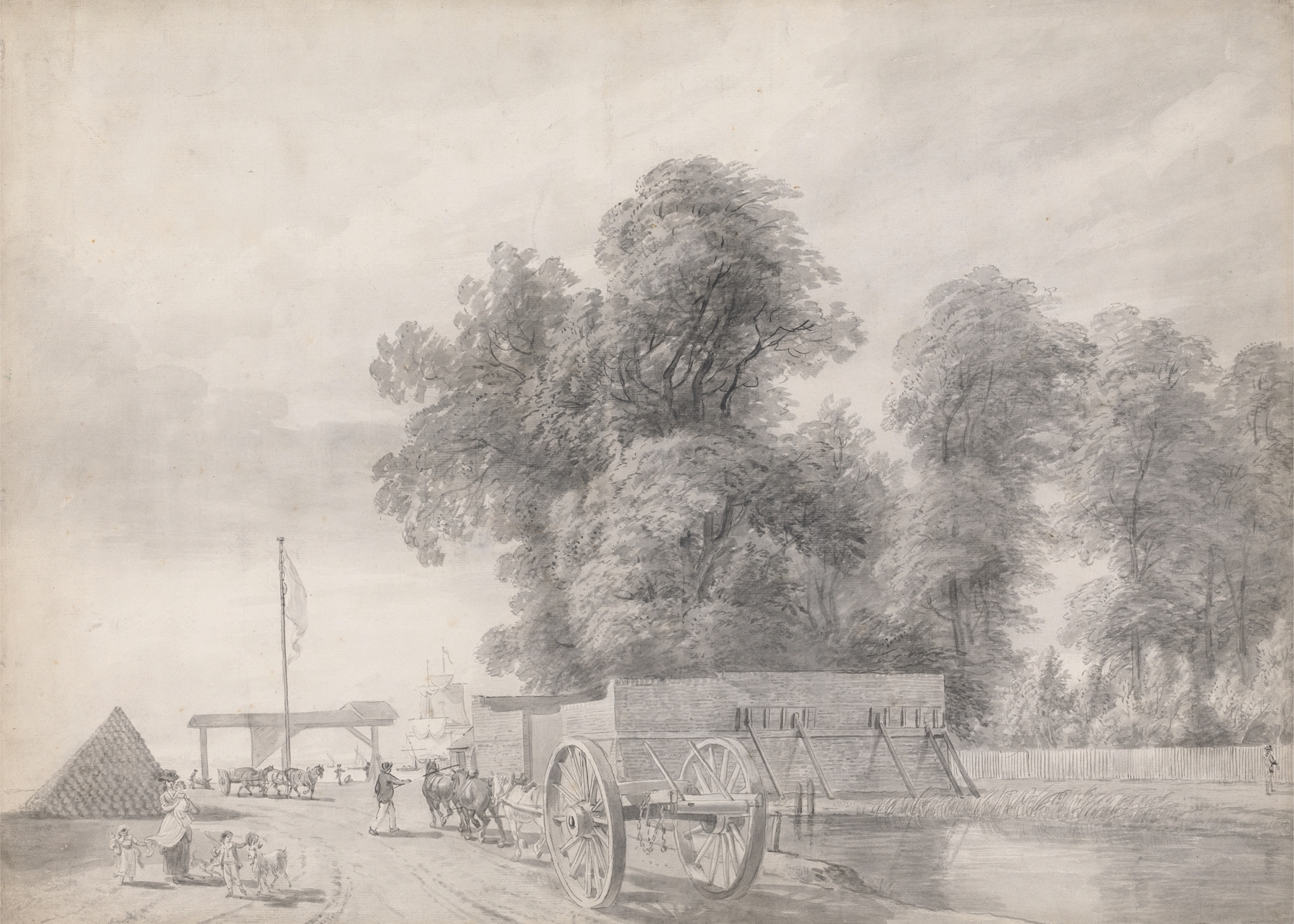 Woolwich Warren, by Paul Sandby, public domain