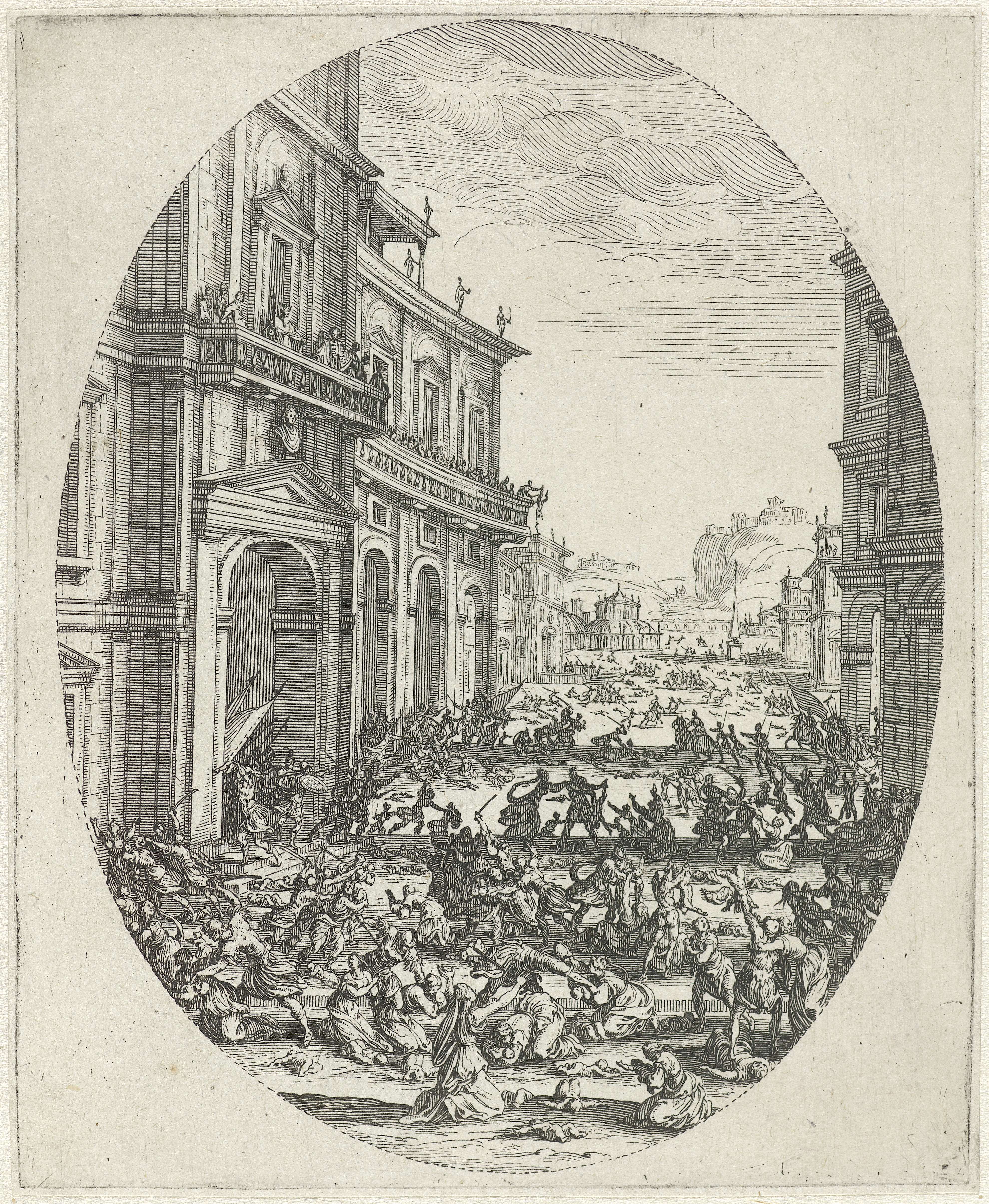 De kindermoord, by Jacques Callot, public domain