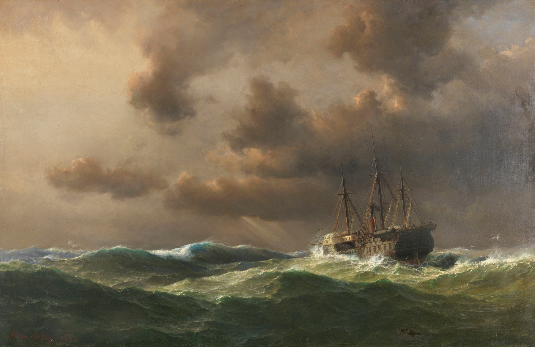 Nach dem Sturm, by Anton Melbye, public domain