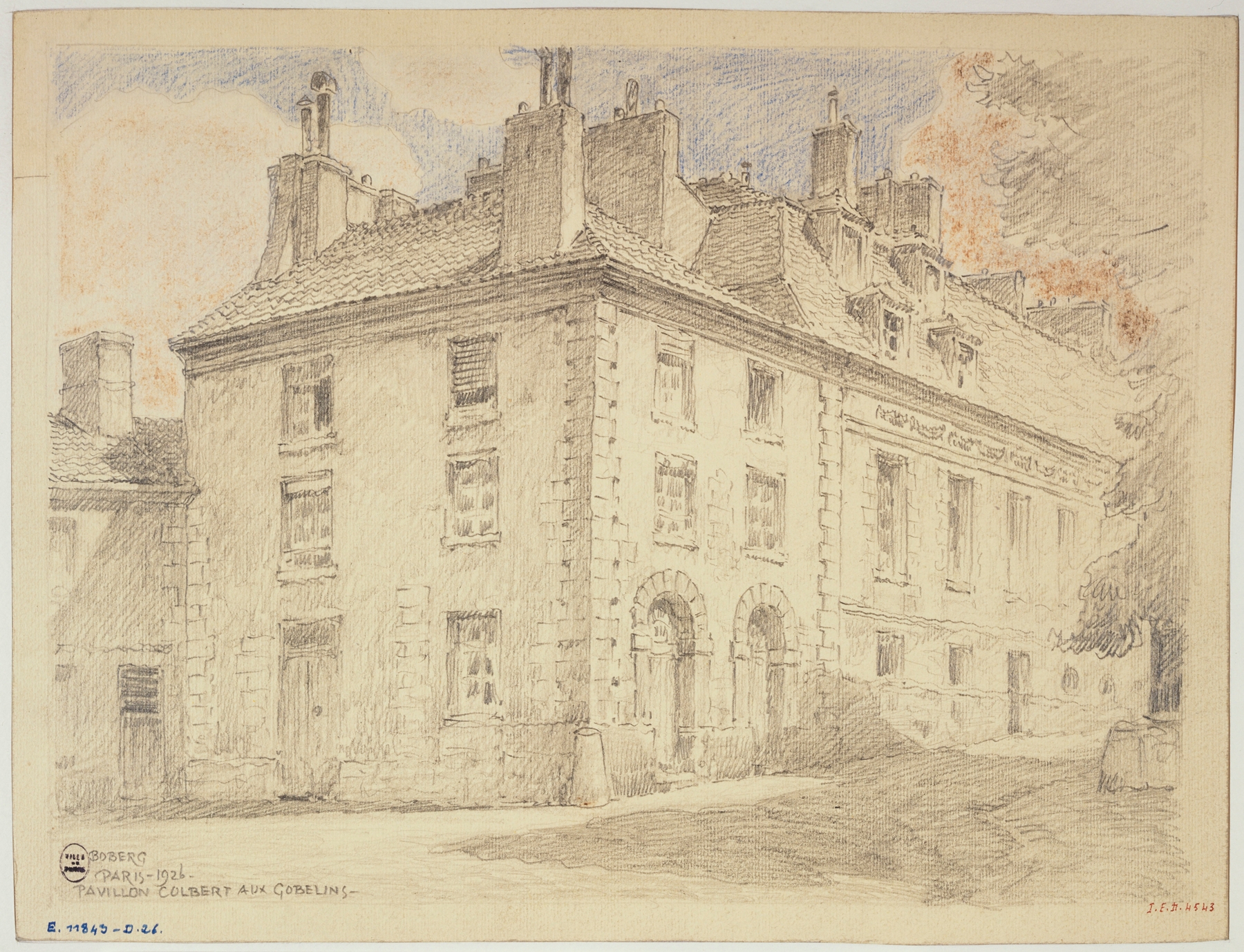 Le pavillon Colbert aux Gobelins, by Ferdinand Boberg, public domain