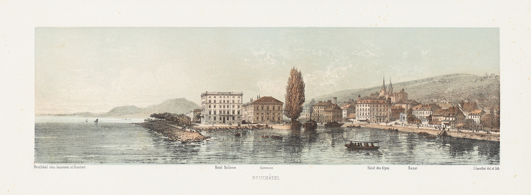 Landscape of Neuchâtel by Jean Jacottet, oil painting depicting light on water.