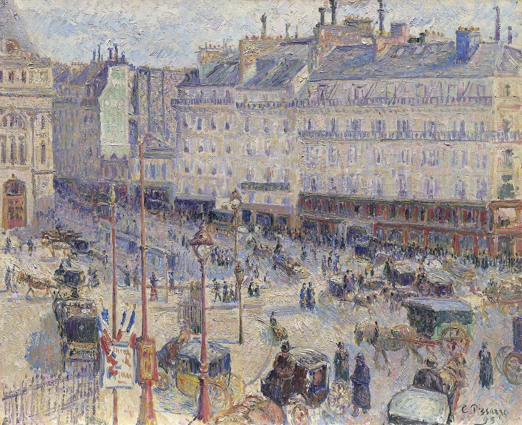 The Place du Havre, Paris, by Camille Pissarro, public domain