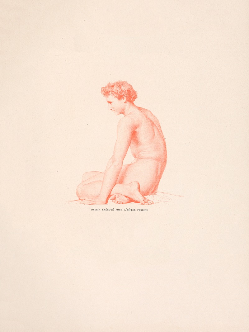 Dessin exècute pour l’hotel Pereire by William Bouguereau