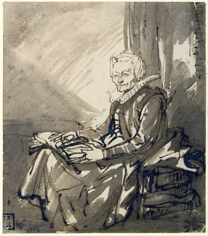 Rembrandt's 'Seated Woman with an Open Book on her Lap' captures a contemplative moment.