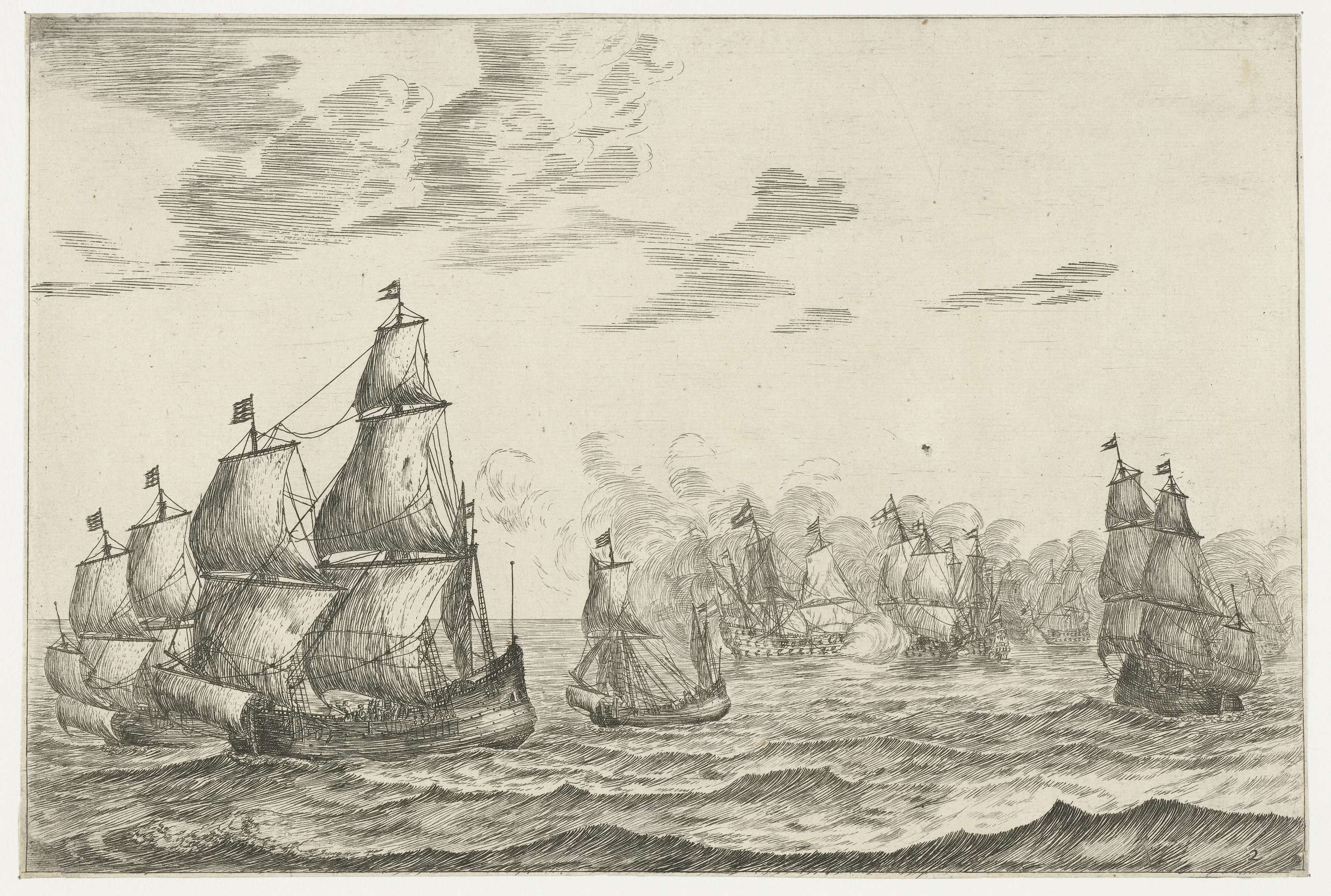 Zeeslag, by Reinier Nooms, public domain