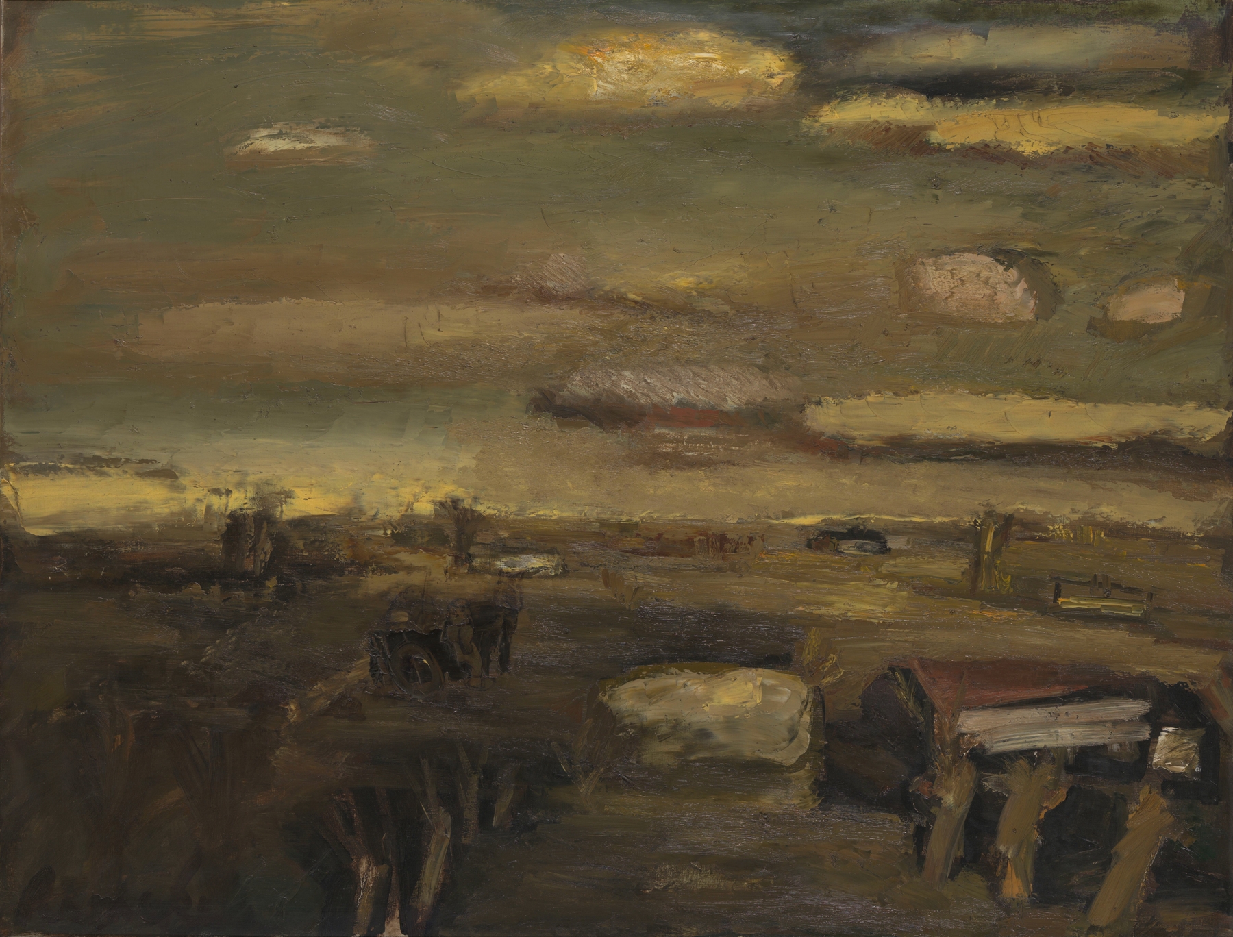 Landschap in februari, by Constant Permeke, public domain