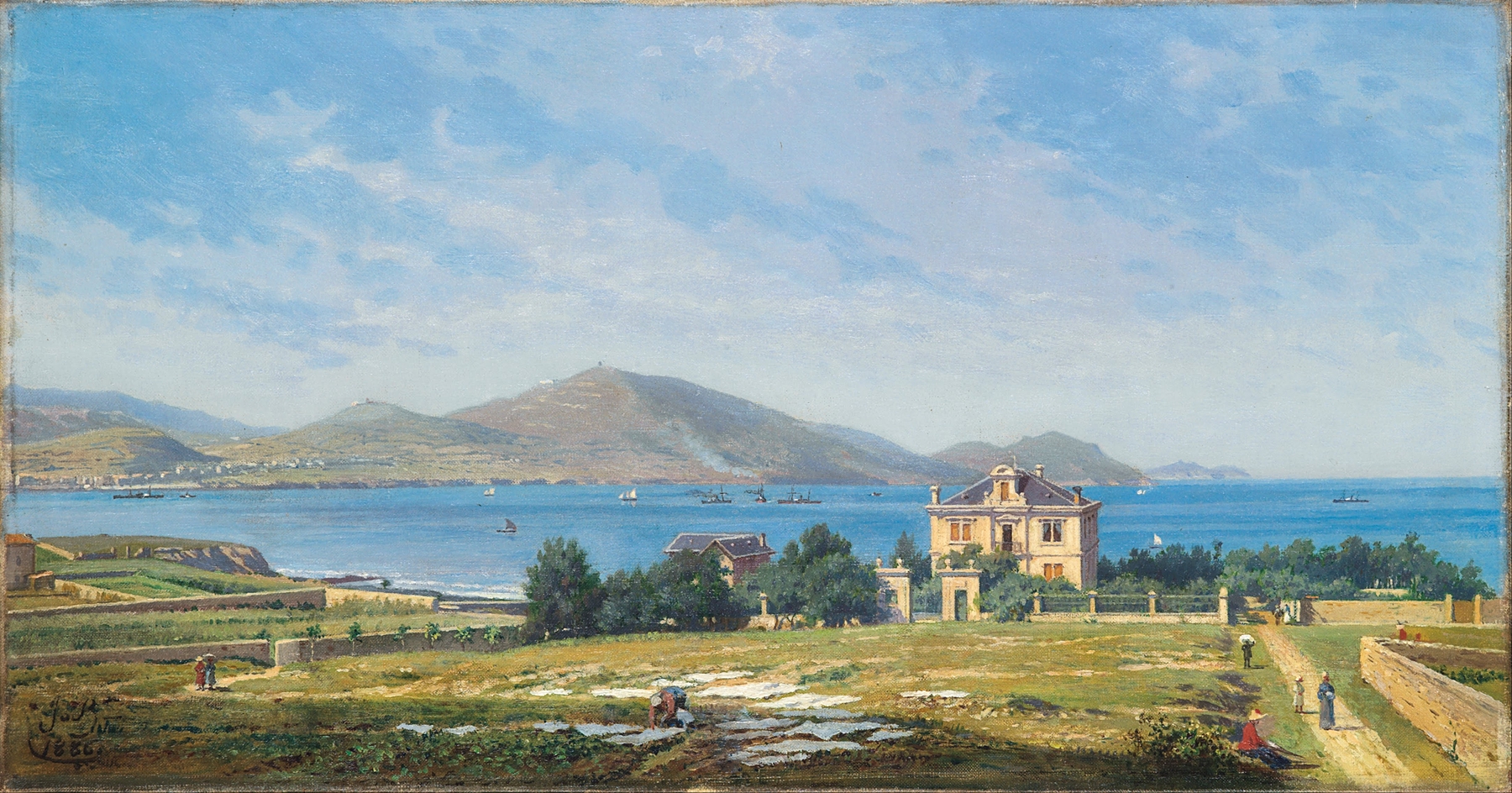 View of El Abra, Bilbao, from Algorta, by Juan de Barroeta, public domain