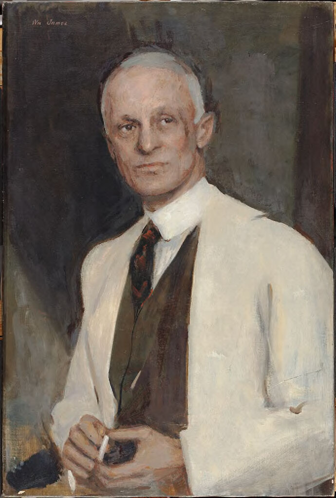 Portrait of Harvey Williams Cushing, oil on canvas by William James
