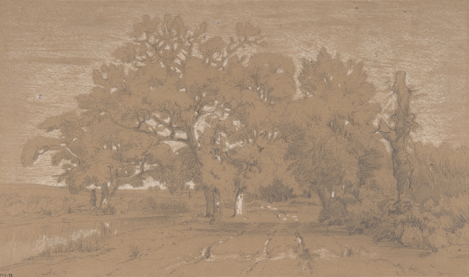 Landscape, by Théodore Rousseau, public domain