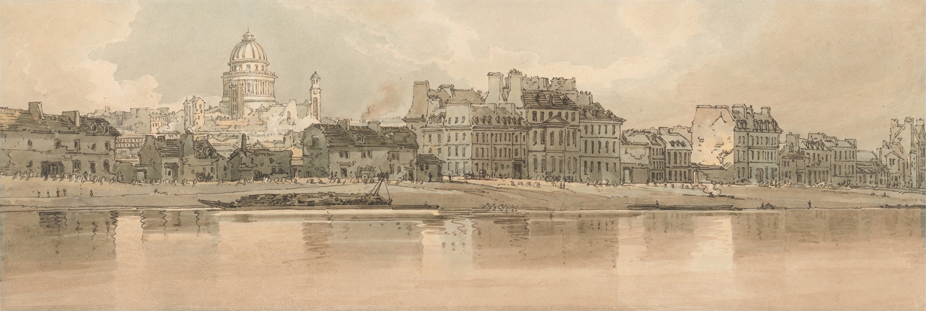 View of the Pantheon from the Arsenal, watercolor on paper by Thomas Girtin