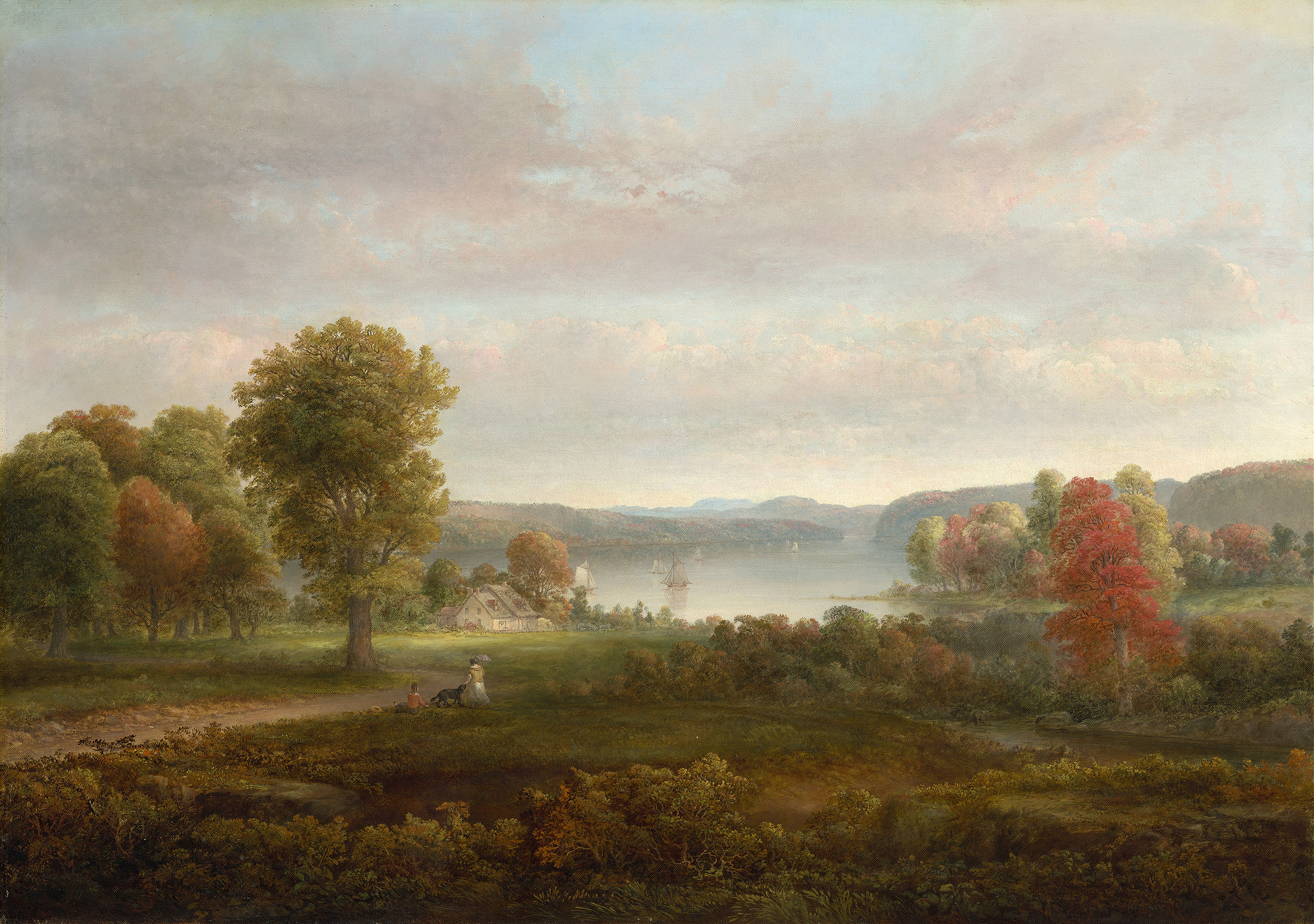 View on the Hudson in Autumn, by Thomas Doughty, public domain