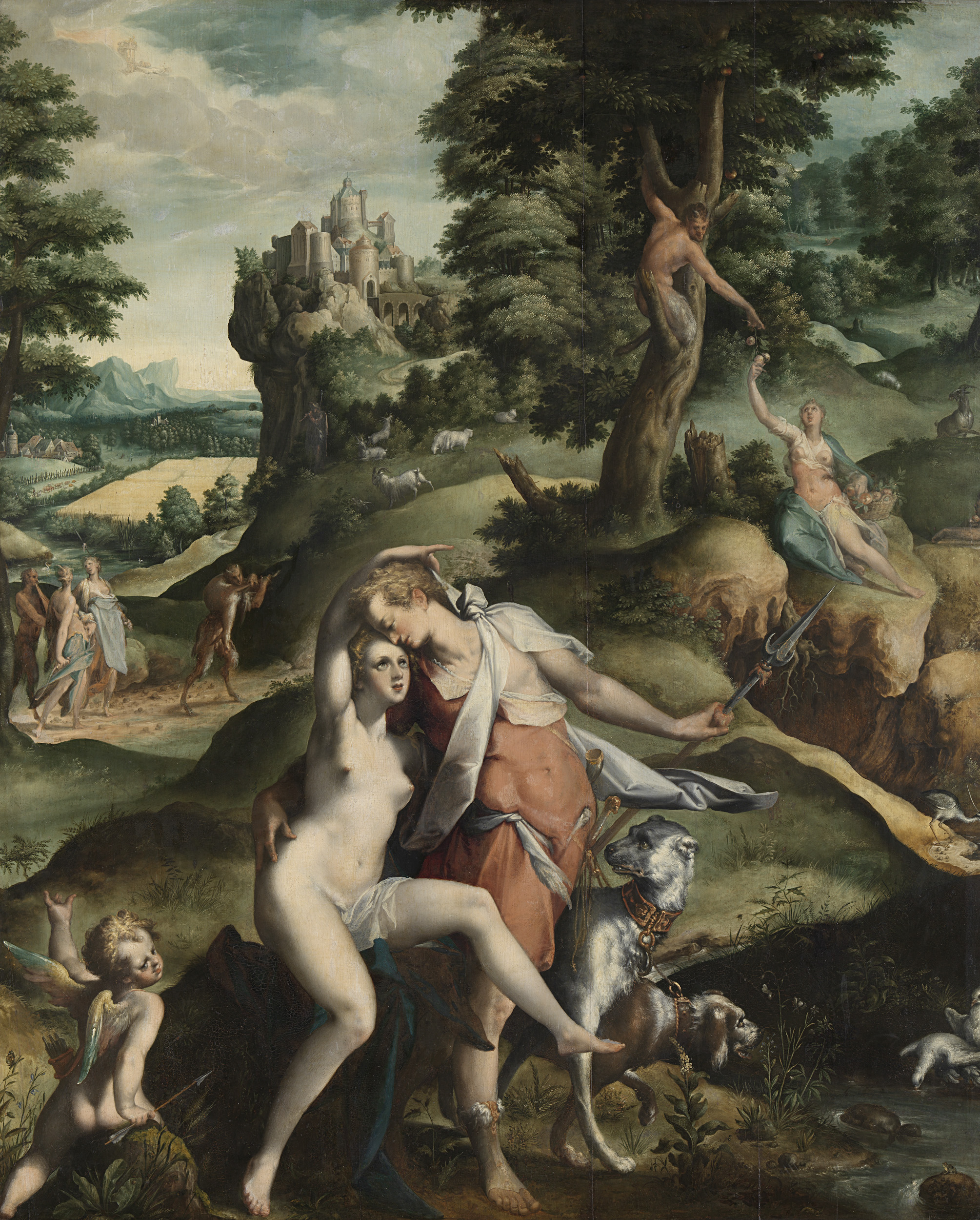 Venus and Adonis, by Bartholomeus Spranger, public domain