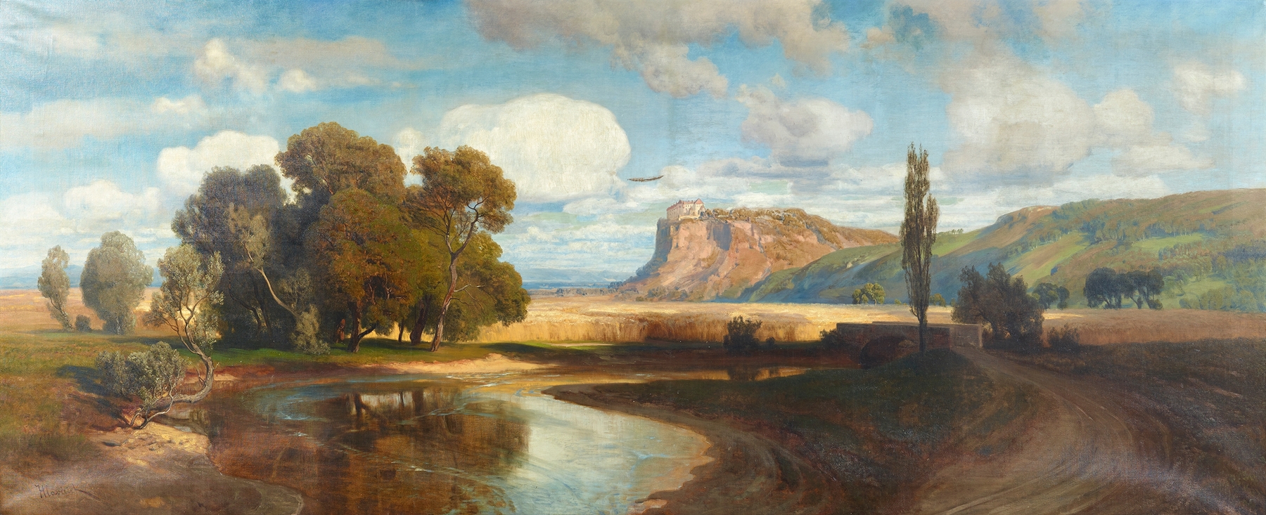 Burg Devín (Theben) an der Donau, by Anton Hlavacek, public domain