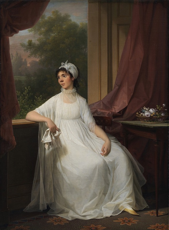 Portrait of Gertrud Hage by Jens Juel captures a woman in a detailed and elegant setting.