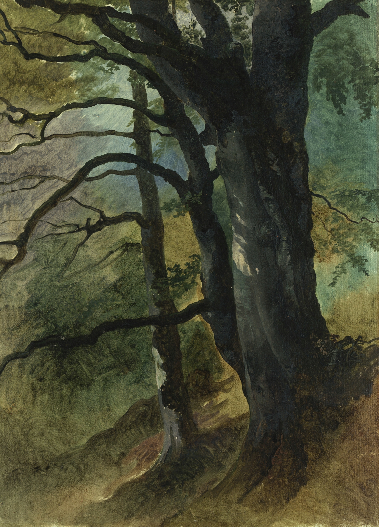 Waldausschnitt, by Friedrich August Matthias Gauermann, public domain