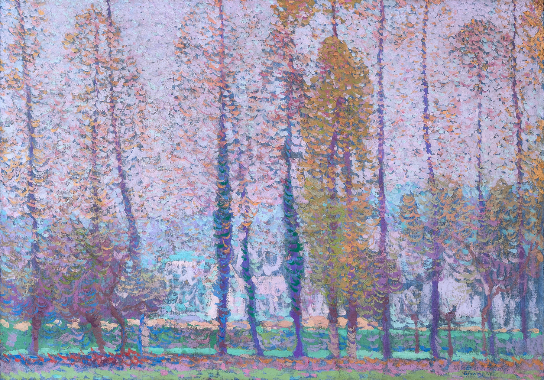 Pappelallee in Giverny, by Charles Johann Palmié, public domain