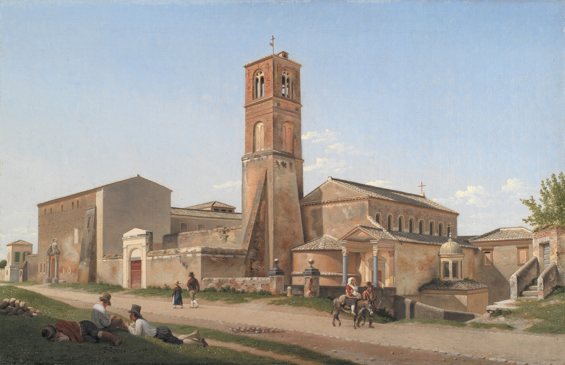 Sant’Agnese fuori le mura, Rome, by Christoffer Wilhelm Eckersberg, public domain