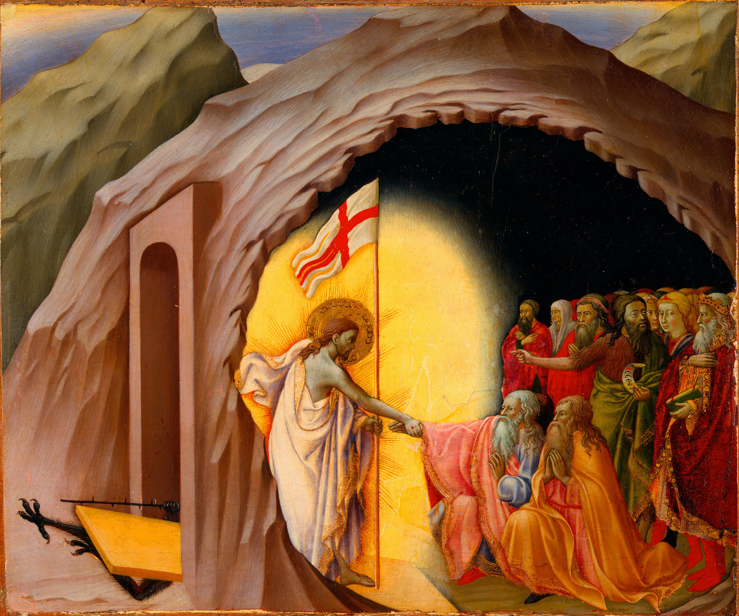 The Descent into Limbo, tempera on panel by Master of the Osservanza
