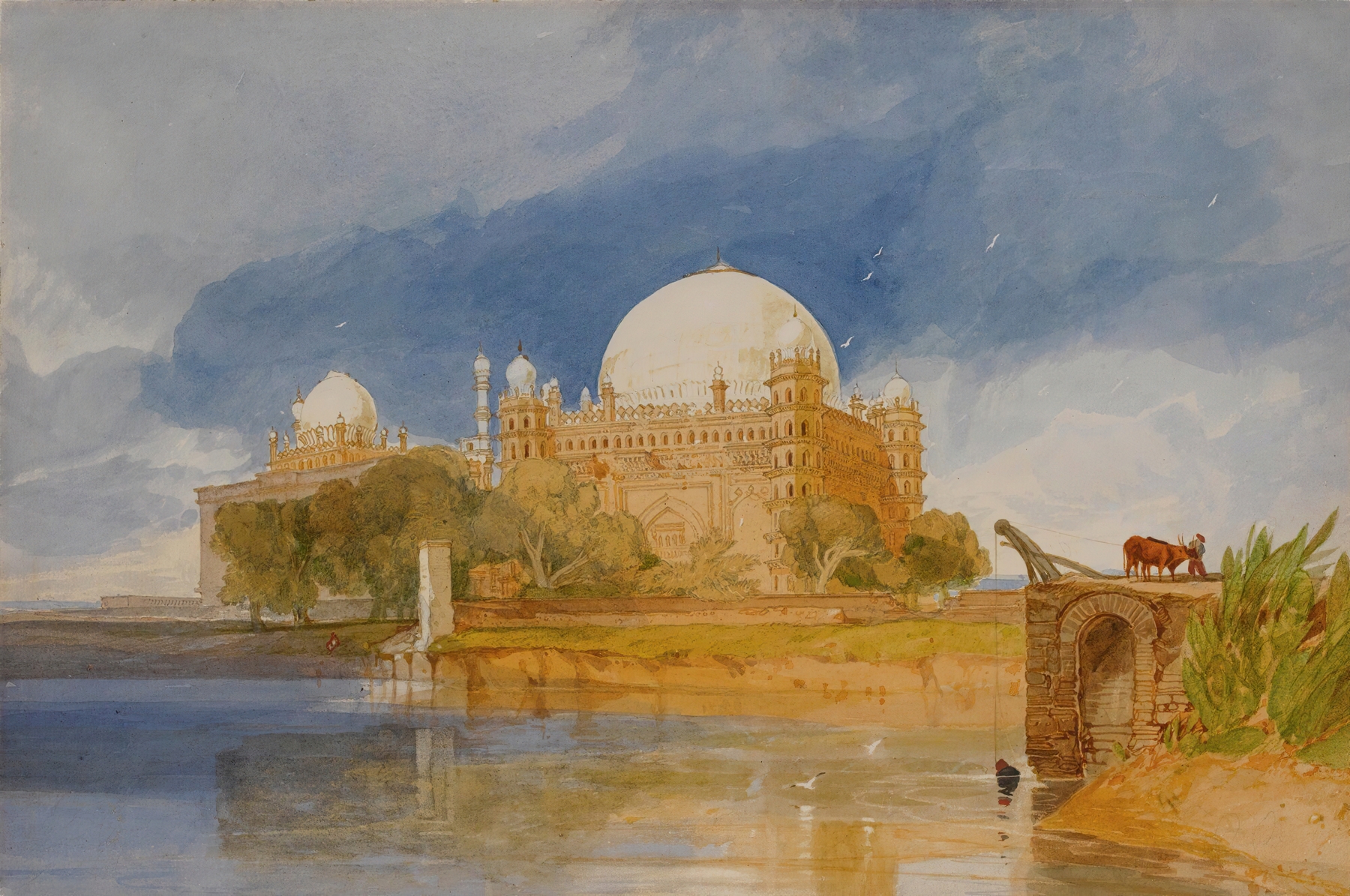 Sultan Mahamed Shah’s Tomb, Bejapore, India, by John Sell Cotman, public domain